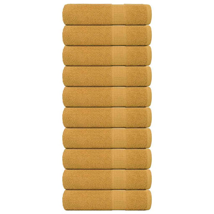 Duschtücher 10 Stk. Golden 70x140 cm 360 g/m² 100% Baumwolle