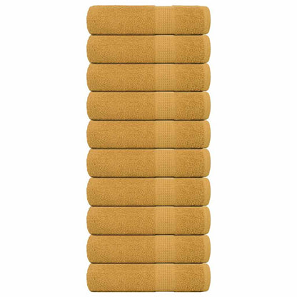 Badehåndklæder 10 stk Golden 100x150 cm 360 g/m² 100% bomuld