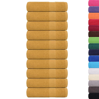 Badehåndklæder 10 stk Golden 100x150 cm 360 g/m² 100% bomuld