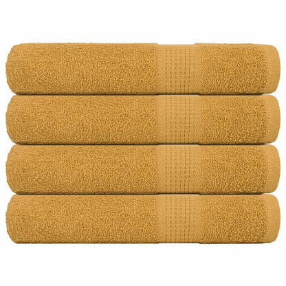 Saunahåndklæder 4 stk Gyldne 80x200 cm 360 g/m² 100% bomuld