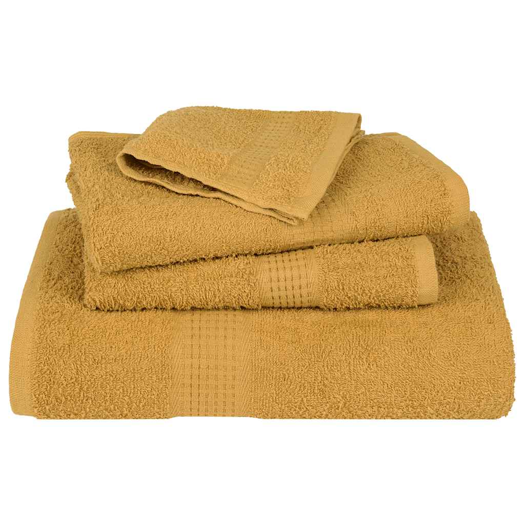 Saunahåndklæder 4 stk Gyldne 80x200 cm 360 g/m² 100% bomuld