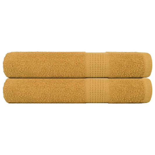 Handtücher 2 Stk. Golden 100x200 cm 360 g/m² 100% Baumwolle