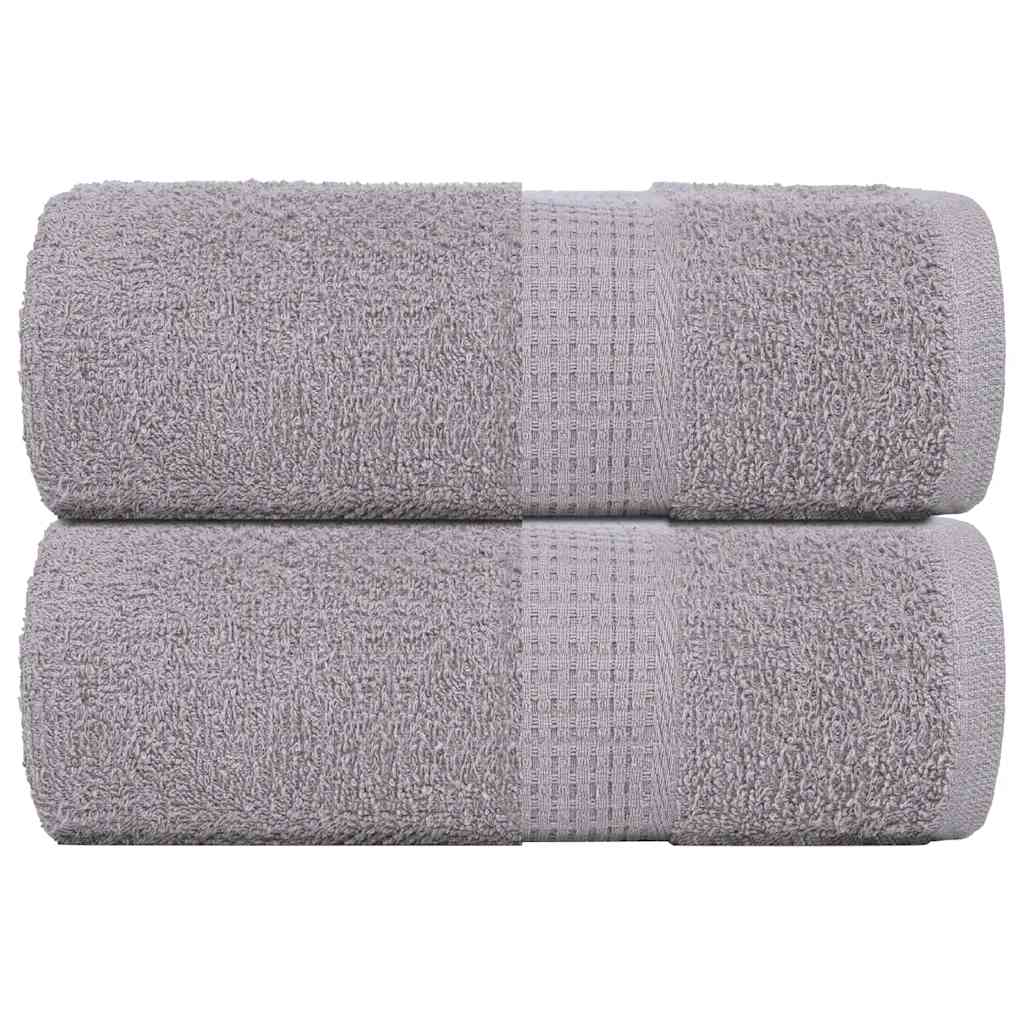 Waschhandtücher 2 Stück FROGN Grau 30x30 cm 100% Baumwolle