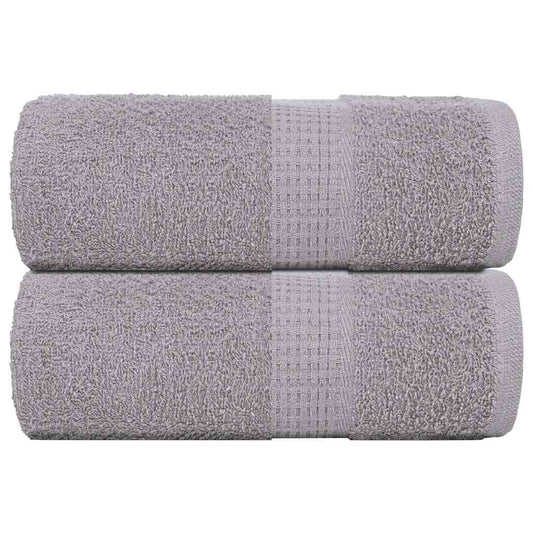 Waschhandtücher 2 Stück FROGN Grau 30x30 cm 100% Baumwolle