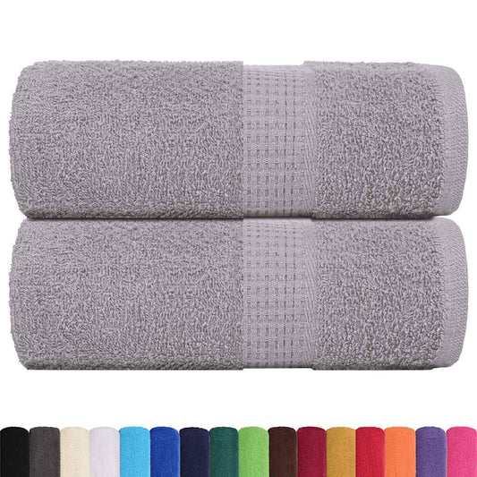Waschhandtücher 2 Stück FROGN Grau 30x30 cm 100% Baumwolle