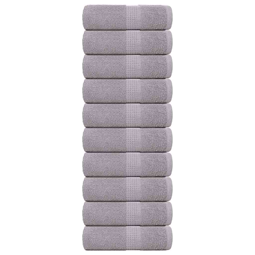 Waschhandtücher 10 Stück FROGN Grau 30x30 cm 100% Baumwolle