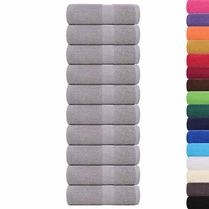 Waschhandtücher 10 Stück FROGN Grau 30x30 cm 100% Baumwolle