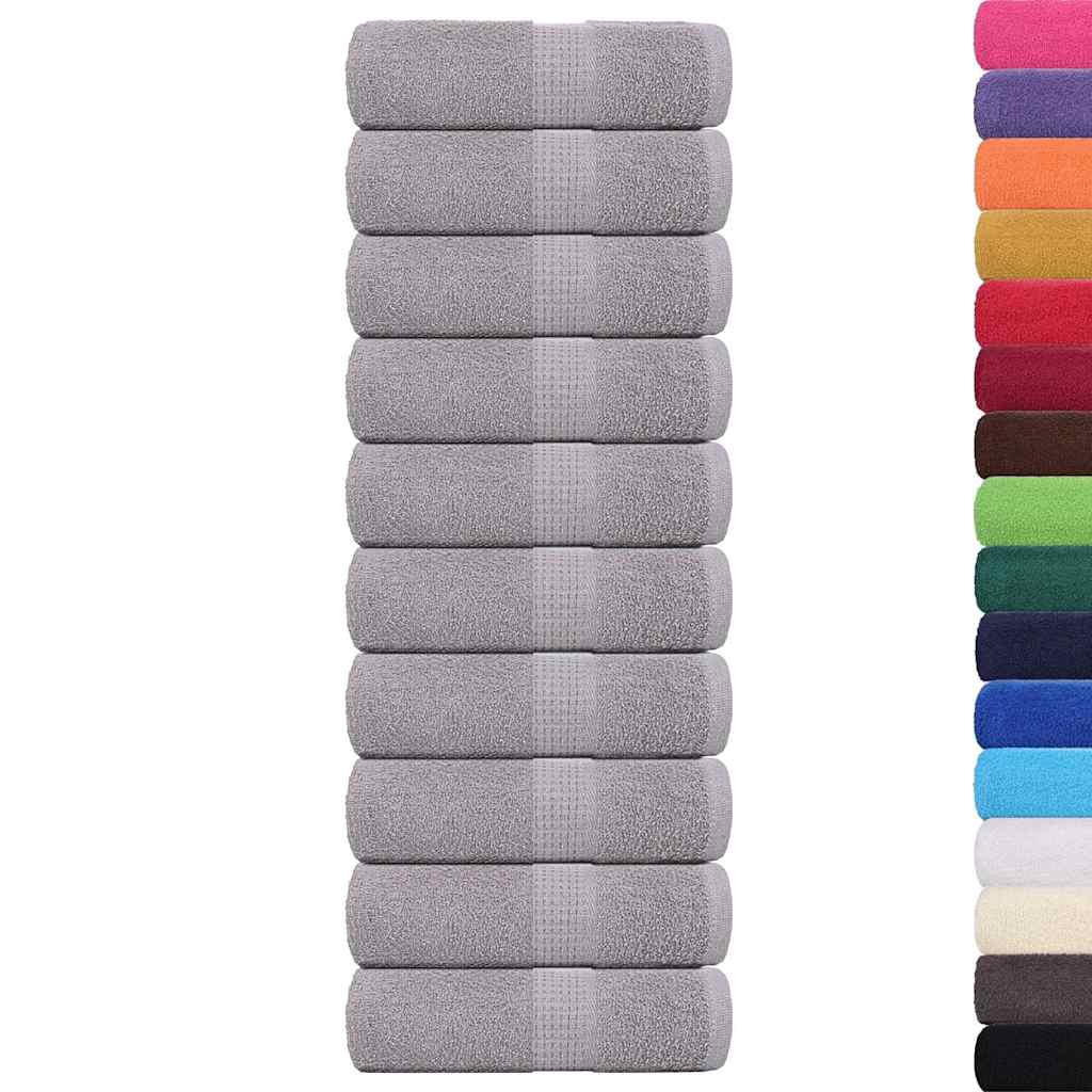 Gästetücher 10 Stk. Grau 30x50 cm 360 g/m² 100% Baumwolle