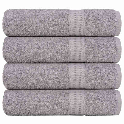 Handtücher 4 Stk. Grau 50x100 cm 360 g/m² 100% Baumwolle