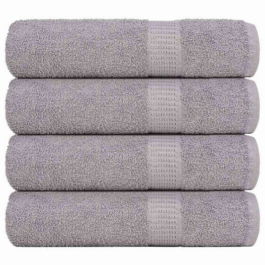 Handtücher 4 Stk. Grau 50x100 cm 360 g/m² 100% Baumwolle