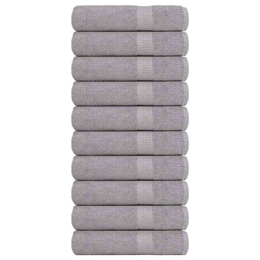 Handtücher 10 Stk. Grau 50x100 cm 360 g/m² 100% Baumwolle