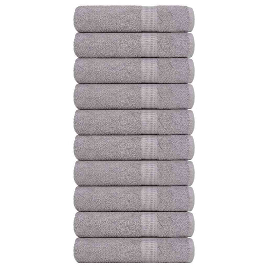 Duschtücher 10 Stk. Grau 70x140 cm 360 g/m² 100% Baumwolle