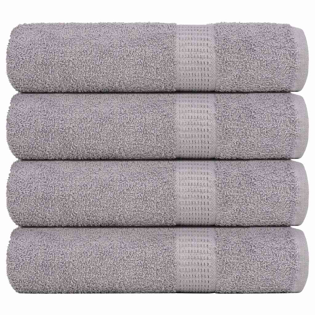 Badetücher 4 Stk. Grau 100x150 cm 360 g/m² 100% Baumwolle