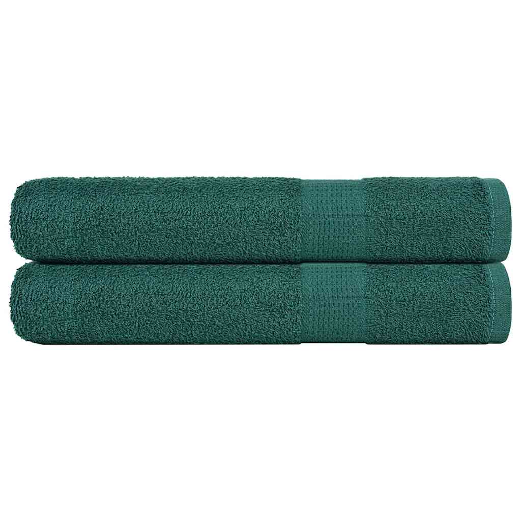 Saunatücher 2 Stk. Grün 80x200 cm 360 g/m² 100% Baumwolle