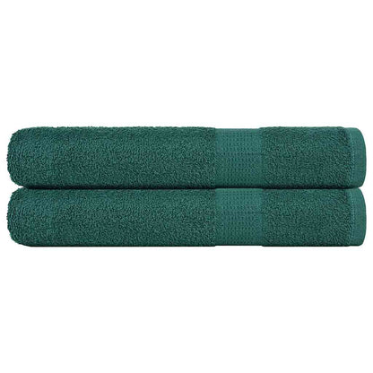 Saunatücher 2 Stk. Grün 80x200 cm 360 g/m² 100% Baumwolle