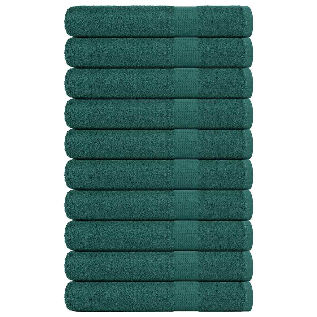 Saunatücher 10 Stk. Grün 80x200 cm 360 g/m² 100% Baumwolle