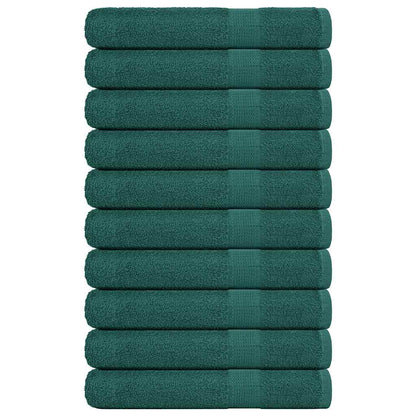 Saunatücher 10 Stk. Grün 80x200 cm 360 g/m² 100% Baumwolle