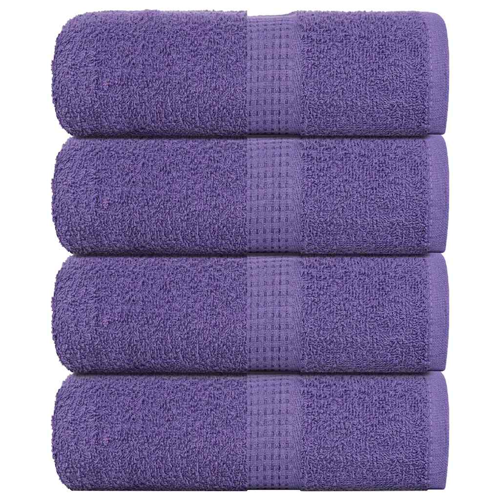 Waschhandtücher 4 Stück FROGN Lila 30x30 cm 100% Baumwolle