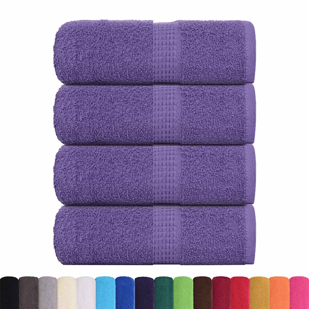 Waschhandtücher 4 Stück FROGN Lila 30x30 cm 100% Baumwolle