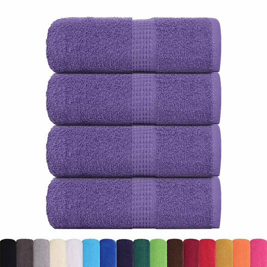 Waschhandtücher 4 Stück FROGN Lila 30x30 cm 100% Baumwolle