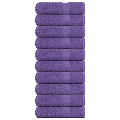 Badehåndklæder 10 stk Lilla 100x150 cm 360 g/m² 100% bomuld