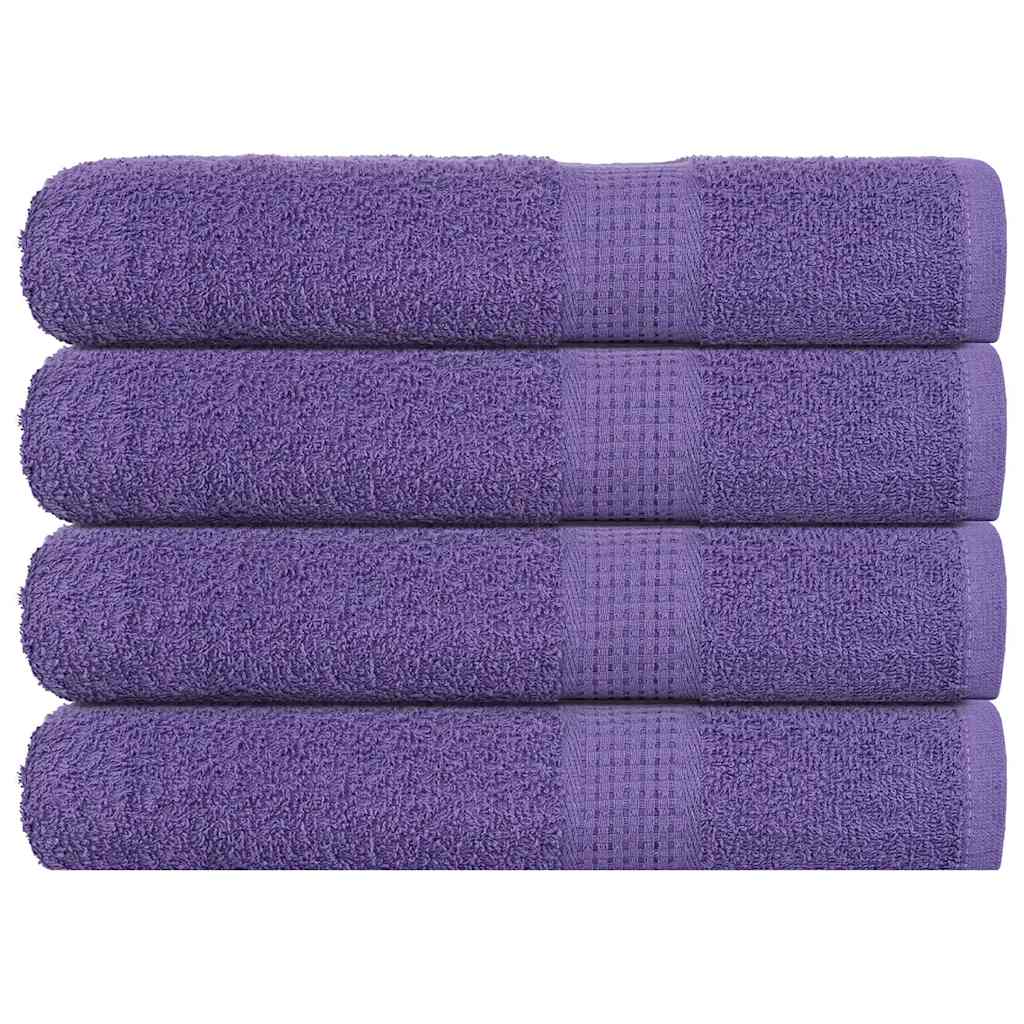Saunahåndklæder 4 stk Lilla 80x200 cm 360 g/m² 100% bomuld