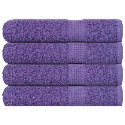 Saunahåndklæder 4 stk Lilla 80x200 cm 360 g/m² 100% bomuld