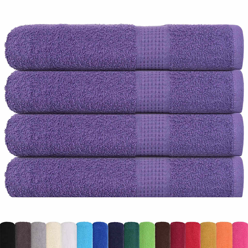 Saunahåndklæder 4 stk Lilla 80x200 cm 360 g/m² 100% bomuld