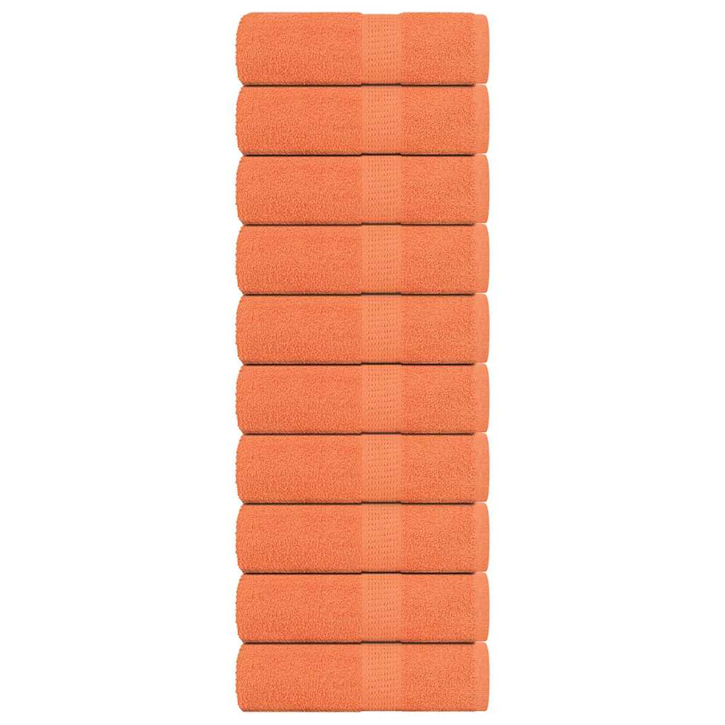 Vaskeklude 10 stk Orange 30x30 cm 360 g/m² 100% bomuld