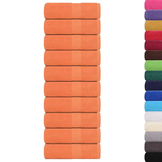 Waschhandtücher 10 Stück FROGN Orange 30x30 cm 100% Baumwolle