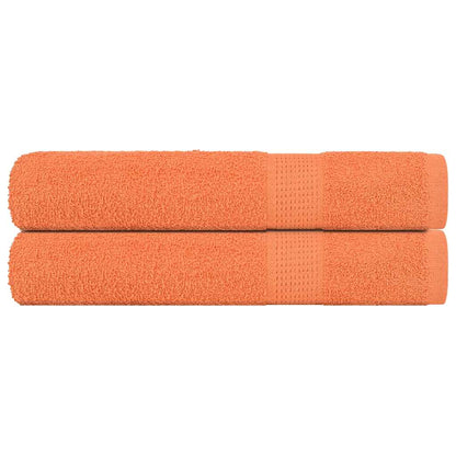 Håndklæder 2 stk Orange 100x200 cm 360 g/m² 100% bomuld