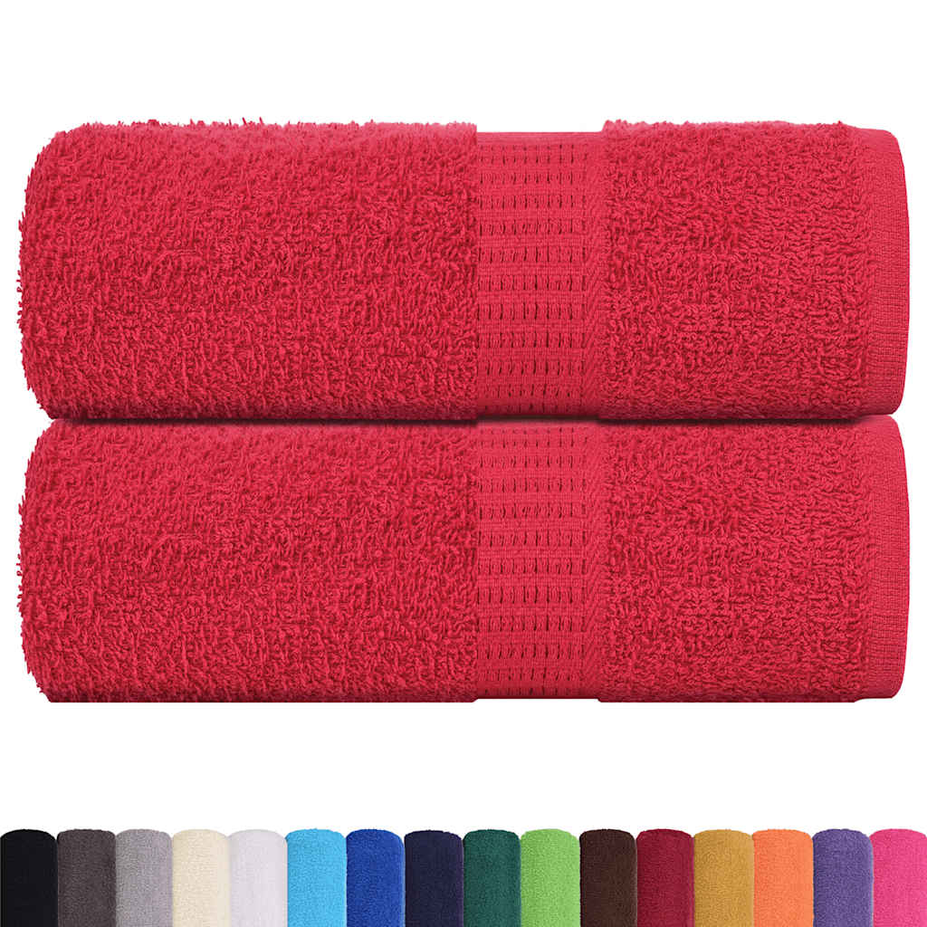 Waschhandtücher 2 Stück FROGN Rot 30x30 cm 100% Baumwolle
