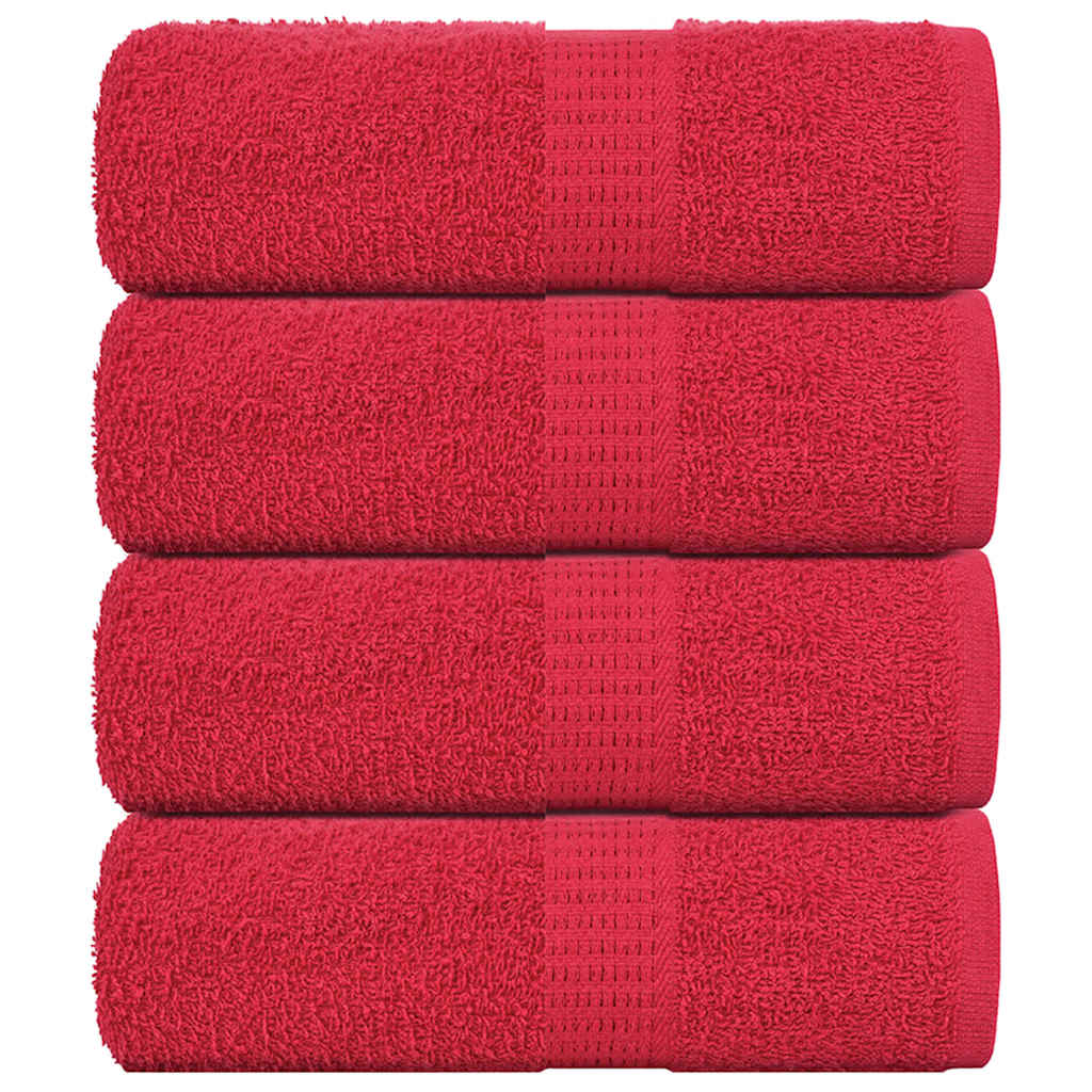 Waschhandtücher 4-tlg. FROGN Rot 30x30 cm 100% Baumwolle