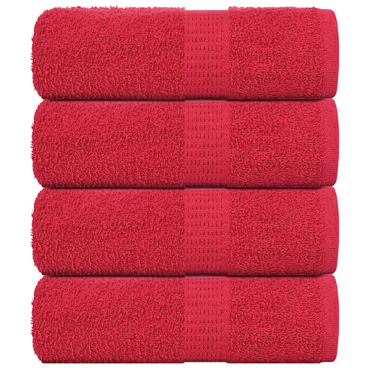 Waschhandtücher 4-tlg. FROGN Rot 30x30 cm 100% Baumwolle