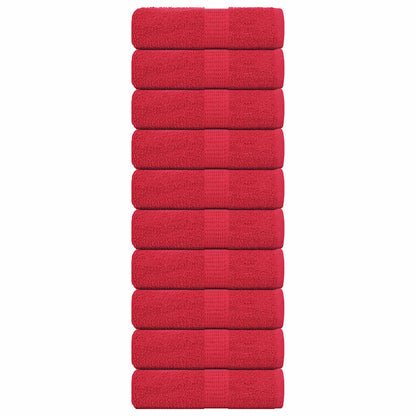 Waschhandtücher 10 Stück FROGN Rot 30x30 cm 100% Baumwolle
