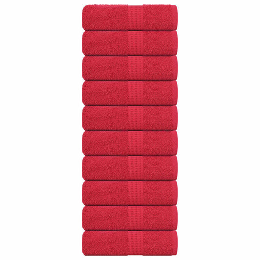 Waschhandtücher 10 Stück FROGN Rot 30x30 cm 100% Baumwolle