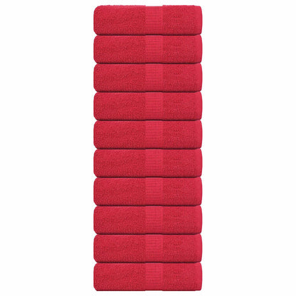 Gästetücher 10 Stk. Rot 30x50 cm 360 g/m² 100% Baumwolle