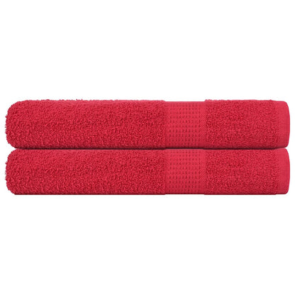 Saunatücher 2 Stk. Rot 80x200 cm 360 g/m² 100% Baumwolle