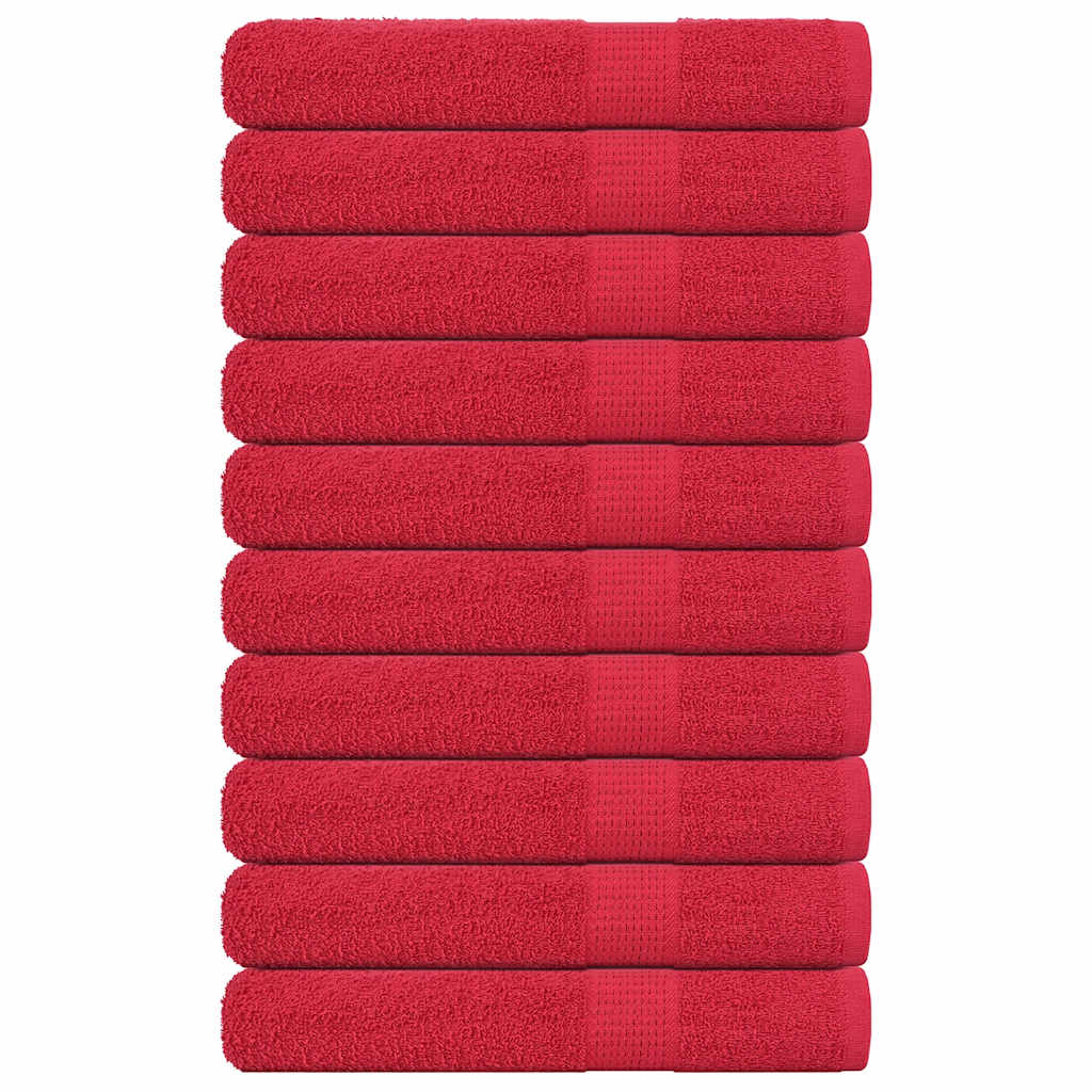 Saunatücher 10 Stk. Rot 80x200 cm 360 g/m² 100% Baumwolle