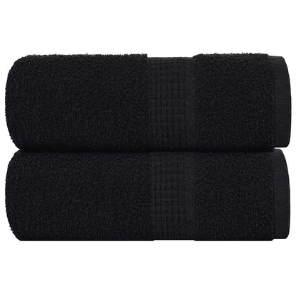 Waschhandtücher 2 Stück FROGN Schwarz 30x30 cm 100% Baumwolle