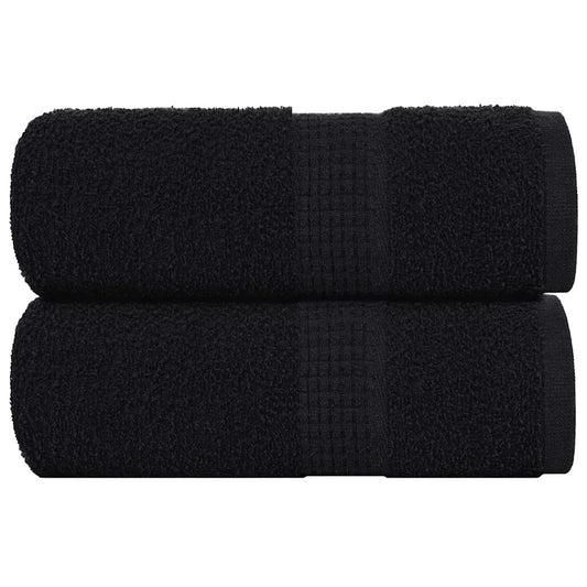 Waschhandtücher 2 Stück FROGN Schwarz 30x30 cm 100% Baumwolle