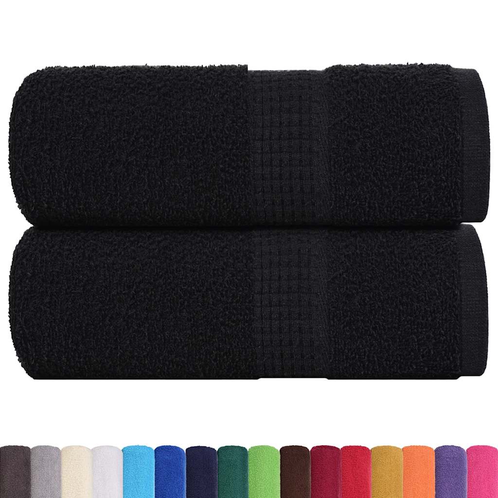 Waschhandtücher 2 Stück FROGN Schwarz 30x30 cm 100% Baumwolle