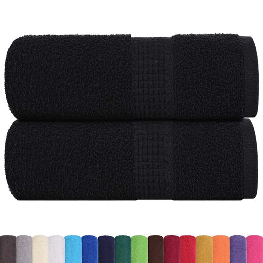 Waschhandtücher 2 Stück FROGN Schwarz 30x30 cm 100% Baumwolle