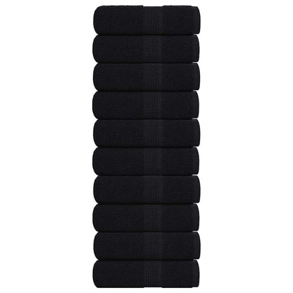 Waschhandtücher 10 Stück FROGN Schwarz 30x30 cm 100% Baumwolle