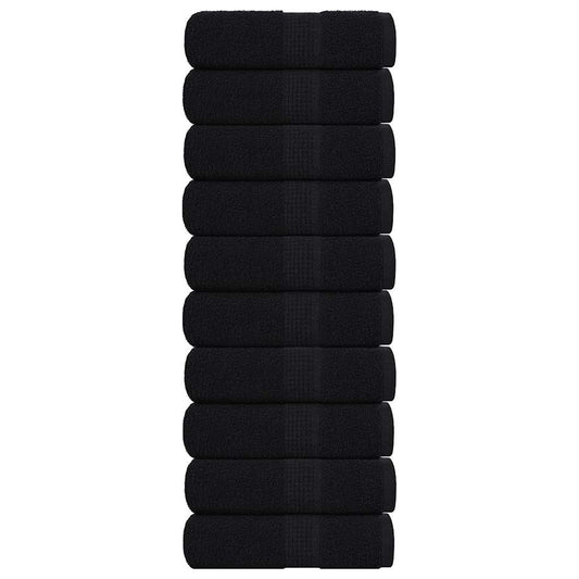 Waschhandtücher 10 Stück FROGN Schwarz 30x30 cm 100% Baumwolle