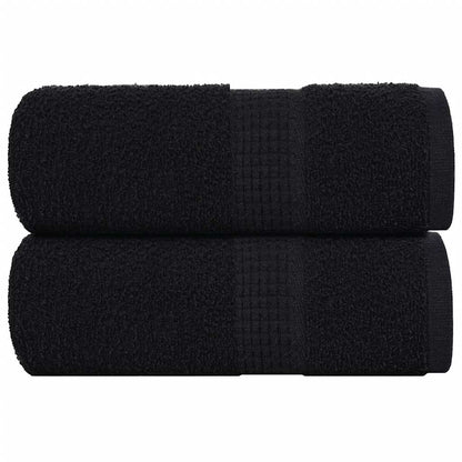 Gästetücher 2 Stk. Schwarz 30x50 cm 360 g/m² 100% Baumwolle