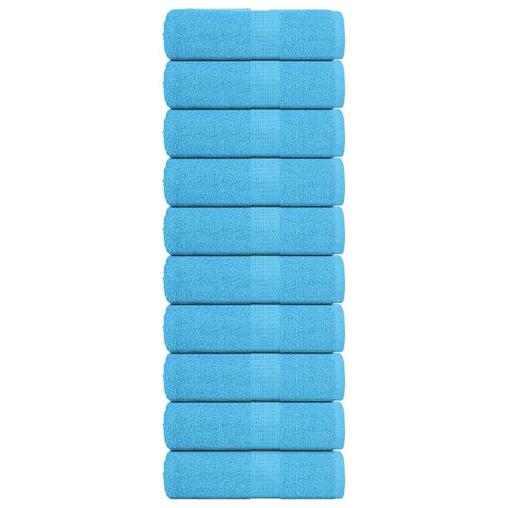 Waschhandtücher 10 Stück FROGN Türkis 30x30 cm 100% Baumwolle