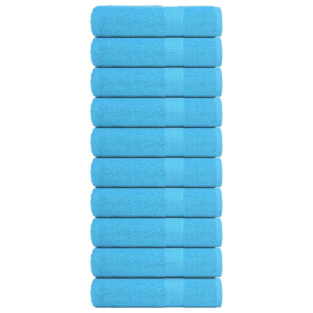 Handtücher 10 Stk. Türkis 50x100 cm 360 g/m² 100% Baumwolle