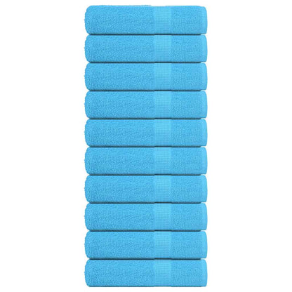 Duschtücher 10 Stk. Türkis 70x140 cm 360 g/m² 100% Baumwolle