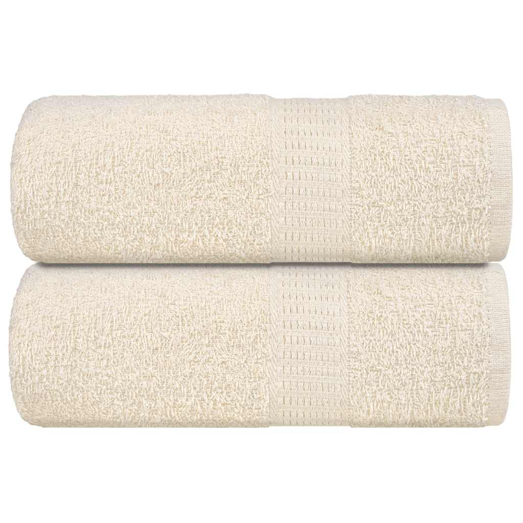 Waschhandtücher 2 Stück FROGN Creme 30x30 cm 100% Baumwolle